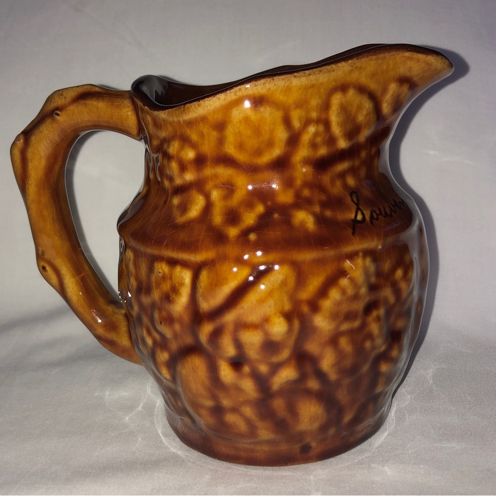 Vintage Canuck Pottery Rare Souvenir Jug Shelter Bay Quebec Canada Art